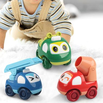 4-teiliges Set Kleinkinder-Rückziehautos, Baby-Schiebeautos, Reibungsantrieb, Mini-Kippmulde