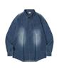 STENDS [M~4Xl] Fade Wash Denim Shirt_Blue