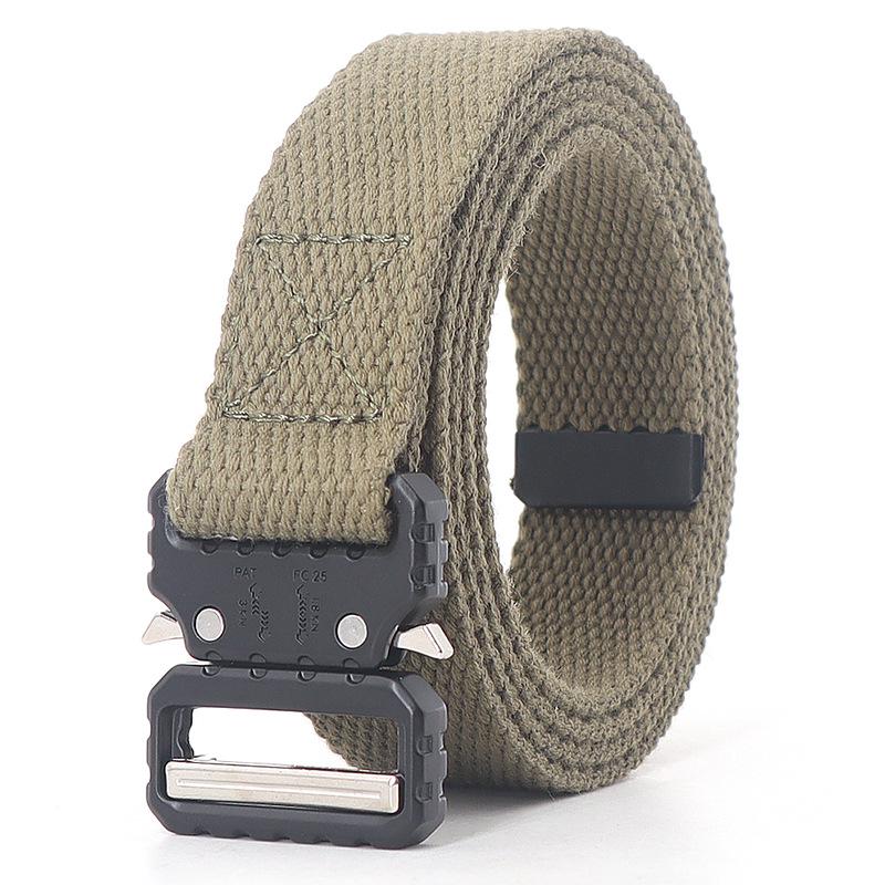 2.5cm Tactical Narrow Canvas Cobra Waist Belt - Unisex Multifunctional Streamer for Pants