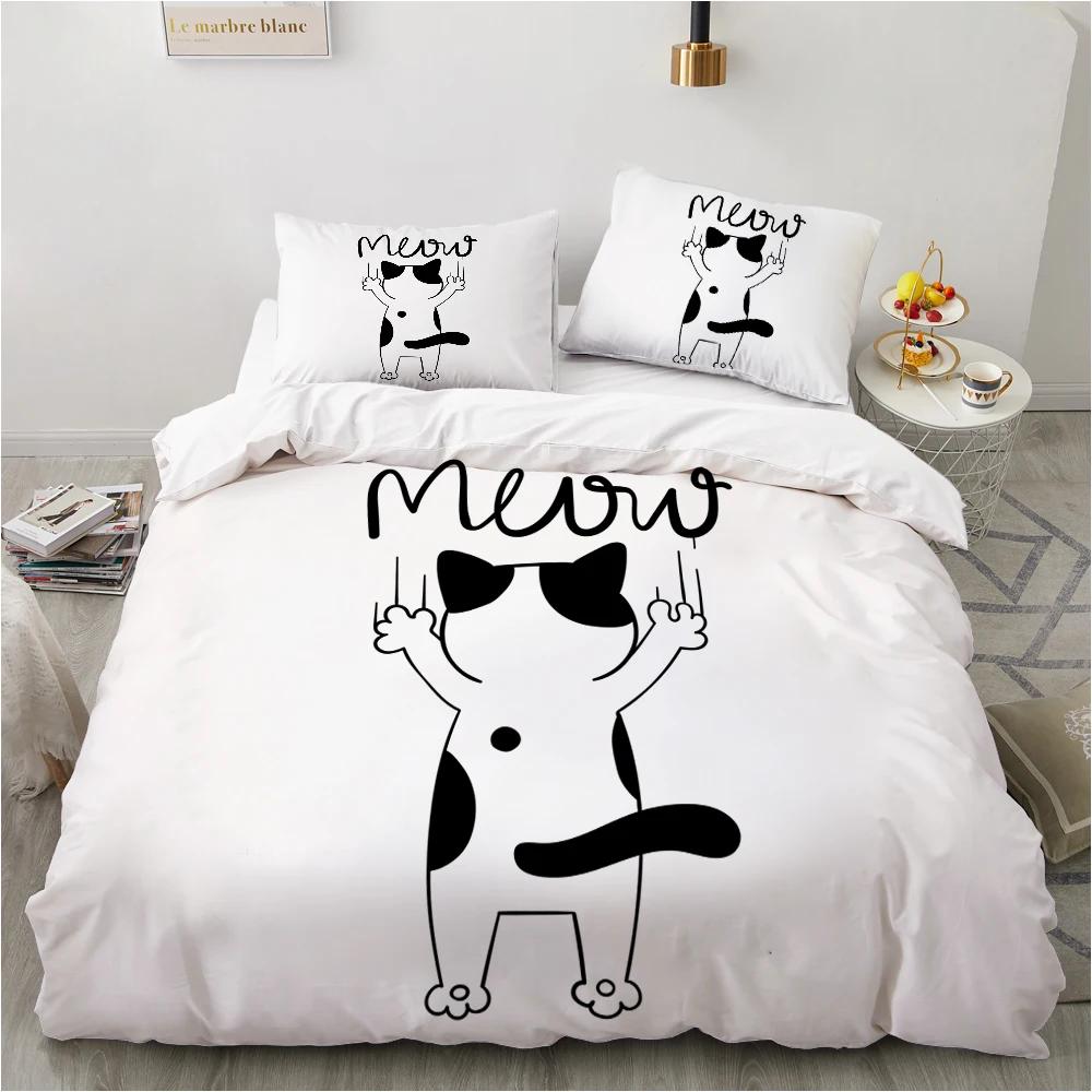 Comforter Animal Kitty Lovely Pet Pink Cat Cartoon Polyester Simple Style Theme Bedroom Decorations Children Girl