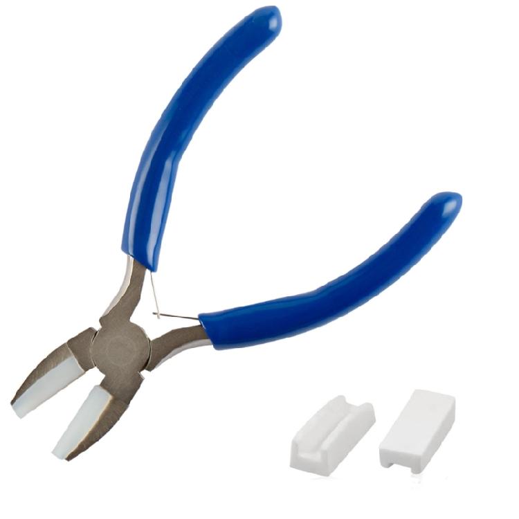 

Convenient Nylon Pliers with Replacement Heads Wire Looping Pliers Essential Tool Steel Texture Present for Crafters 1