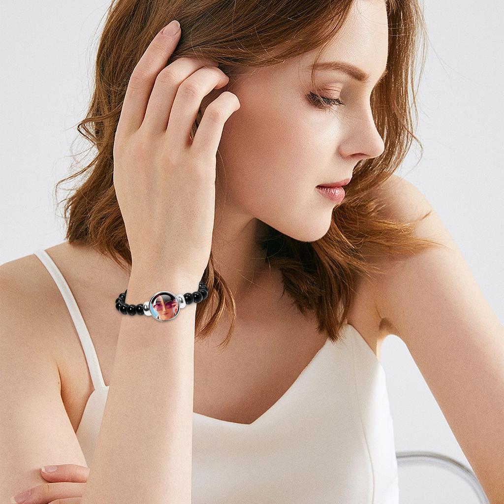 Fashionable Girl Group  Bracelet Beaded Wristband, Dome Badge Bracelet Suitable For Fan Gifts Men And Women Couple Jewelry Gift Accessories