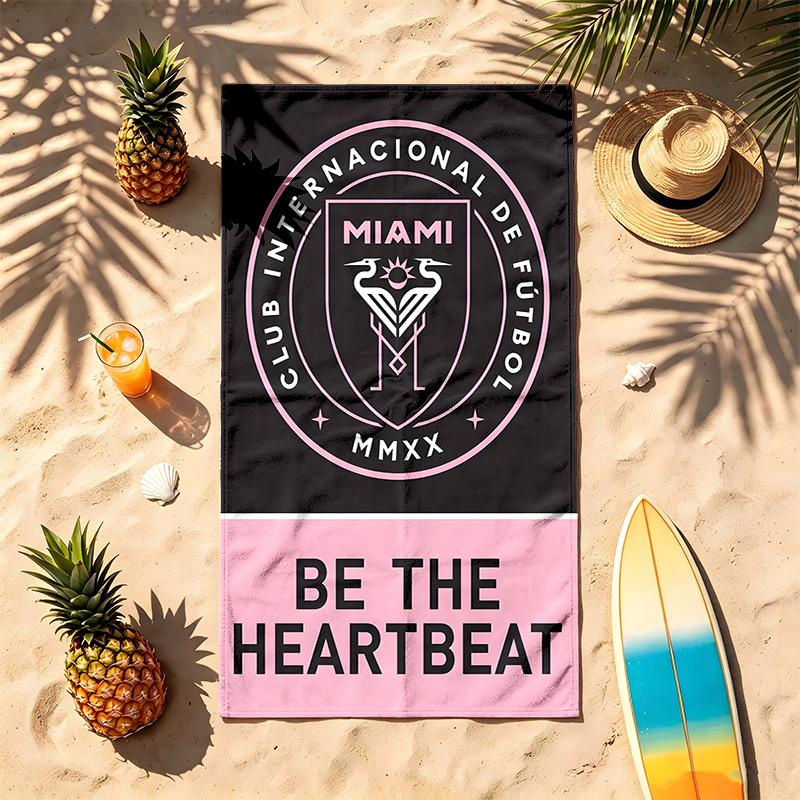 Inter Miami CF (14) Theme Beach Towel Sand Resistant Soft And Comfortable Suitable For The Pool Camping Yoga And Diving A Travel