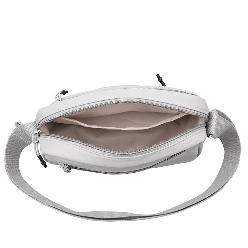 Women Small Capacity Tote Bag Waterproof Nylon Multi-Compartment Shoulder Bag Office Commute Crossbody Purse with Soft Fabric