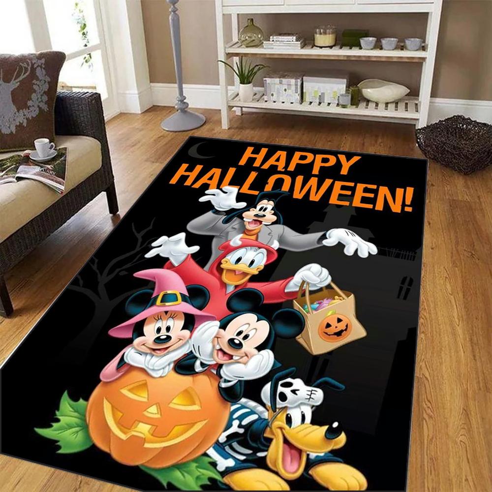 Mickey Minnie Halloween Carpet Rug for Bedroom Living Room Home Sofa Decoration,Large Decor Floor Mat Doormat