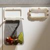 Garbage Bag Hanger Foldable Kitchen Trash Bag Holder Over Cabinet Door No-Drill Wall Mounted Large Capacity Waste Bag Rack