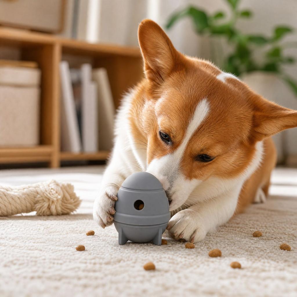 Dog Dispensing Ball Toy, Silicone Puzzle Ball for Boredom, Interactive Food Dispensing Toy for Small Medium and Large Dogs