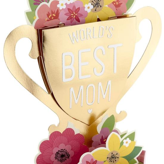 3D Mother Day Card Fly-Out Design Best Mom 3D Greeting Card DIY