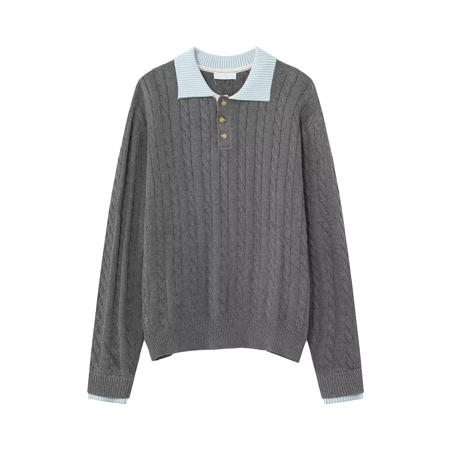 2025 Men s V-Neck Retro Casual Cardigan - Autumn/Winter Collection 2XL (145-155 jin) серый