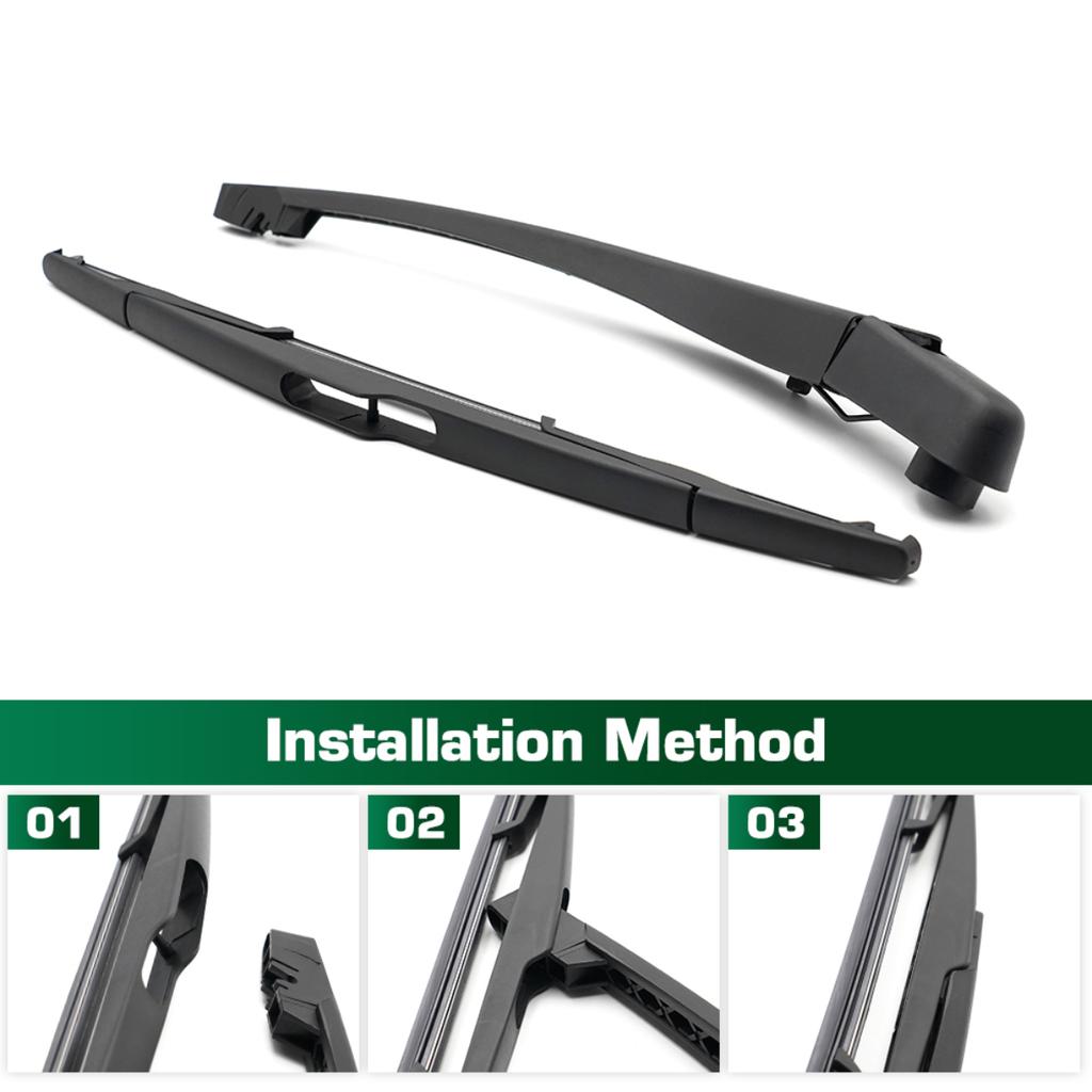 Wiper 14" Rear Wiper Blade & Arm Set Kit For Nissan Almera Hatchback MK2 N16 2000 - 2006 Windshield Windscreen Window