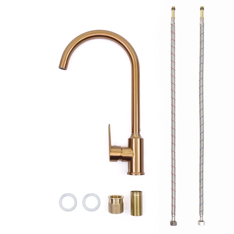 Antique Bronze Floor Kitchen Tap PLAIN