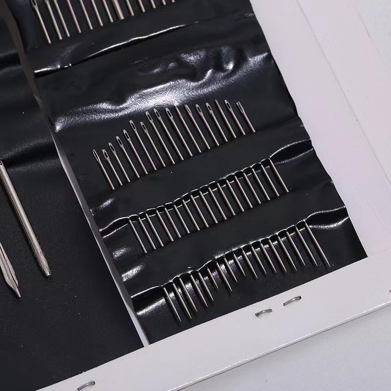 55pcs/Set Stainless Steel Big Eye Hand Sewing Needles Set with Different Sizes for Sewing Needlework Embroidery Needles