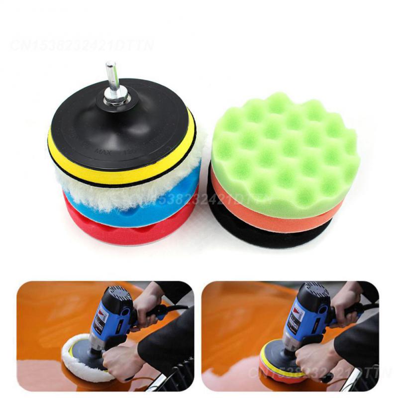 Polishing Pad Portable Foam Buffer Pads Self-adhesive Buffing Waxing Buffer Drill Wheel Polisher Removes Scratches Car Repair