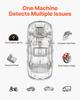 Automotive Smoke Machine Leak Detector, DC 12V EVAP Vacuum Diagnostic Tester with Built-in Air Pump, Pressure Gauge, Flow Meter, Oil Level Gauge,