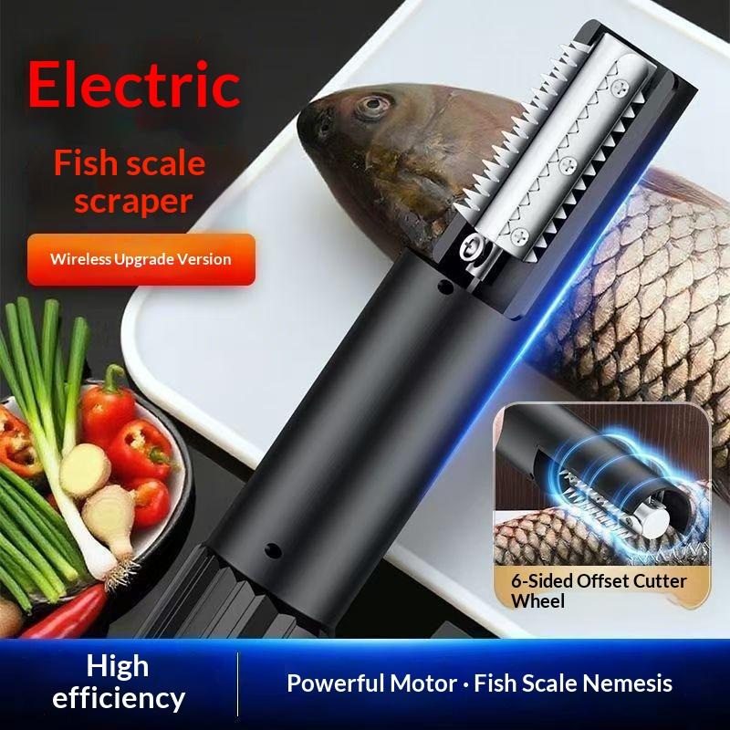 Electric Fish Scaler 1Pc Rechargeable Waterproof 6-Sided Blade Efficient Scaling Tool for Home Kitchen Use