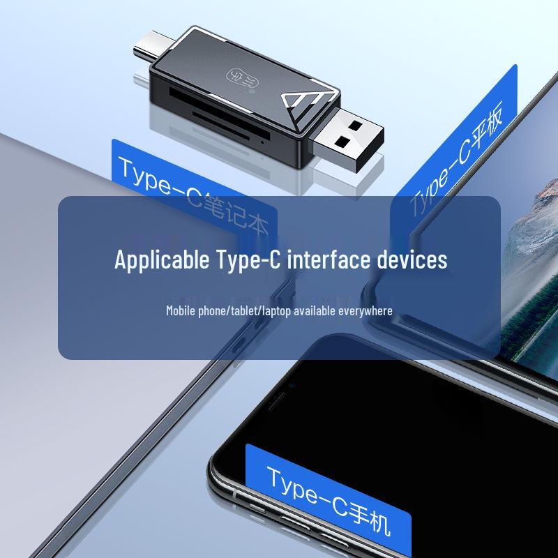 Kawuyu USB 3.0 Card Reader: SD/TF All-in-One High-Speed Converter, Type-C OTG for Phones and Computers