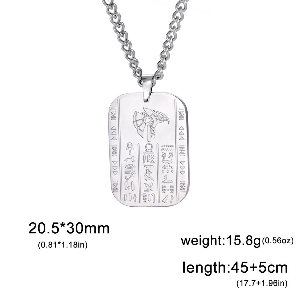 LIKGREAT Collar de Diosa de la Mitología Egipcia Antigua para Hombres Ojo de Horus Egipto Protección contra la Muerte Amuleto Joyería de Acero Inoxidable