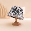 The New Leopard Print Plush Fisherman Hat for Autumn and Winter Is a Street Trend, Paired with an Ear-protecting Basin Hat