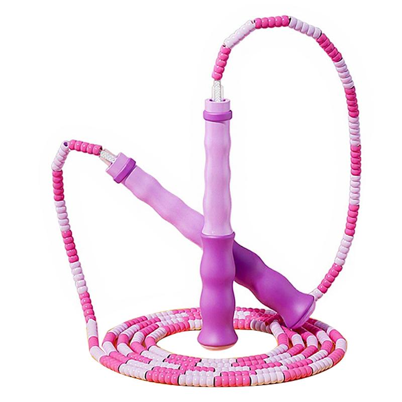 Adjustable Bamboo Jump Rope for Kids 2.8m Length Adjustable Training Equipment PVC Cord