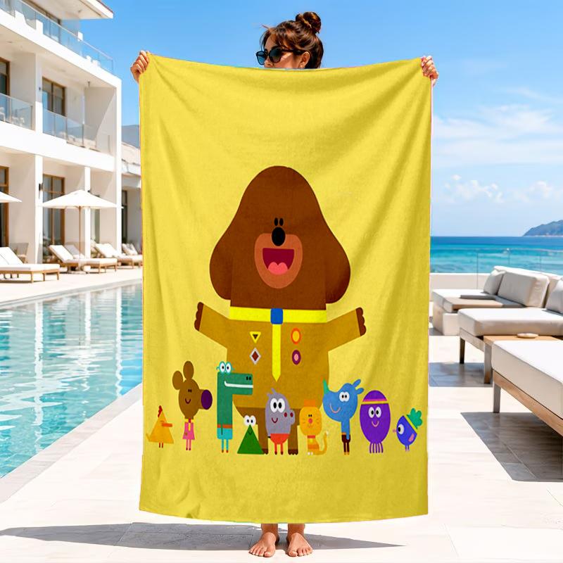 Cute Du-ggee Adventure Beach Towel, Microfiber Beach Towel, Perfect For Pool, Beach, Travel, Home Decor Beach Party Fan gifts