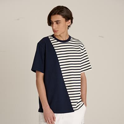 CUSTOMUS Diagonal Cut Stripe T-Shirt Cxs20Mkrt482