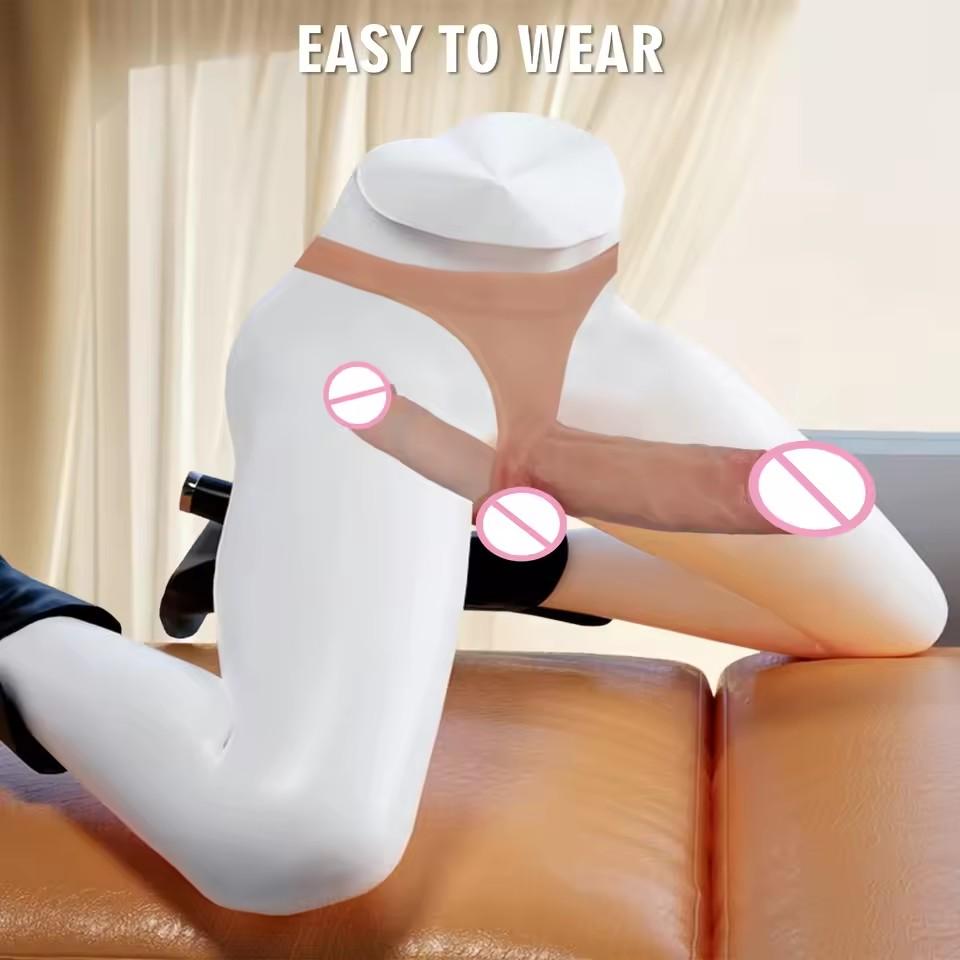 Silicone Double Penis Dildo Wearing Pants Dick Realistic Penis Sex Toys For Lesbian Couple Dildo Masturbator Adult Toys Sex Shop