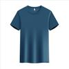 Nylon Ice Silk Short-sleeved T-shirt Antibacterial Fashion Round Neck Seamless Taped Work Clothes T-shirt