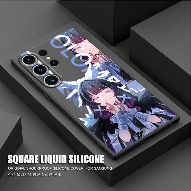 Capa Quadrada Líquida Para Samsung Galaxy Note 20 Ultra Note 10 Plus 8 9 S20 S22 S23 Ultra S21 Luxo Genshin Impac Peoples