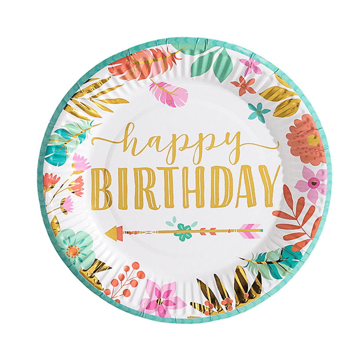 

10 шт. Принадлежности для вечеринки по случаю дня рождения Одноразовые тарелки Для празднования дня рождения Для вечеринки по случаю дня рождения 7 inch,type4