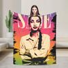 Sade Singer Tour Plush Blanket Child Flannel Throw Blanket For Couch Chair Sofa Bed Super Warm Custom Quality Bedspread Gift