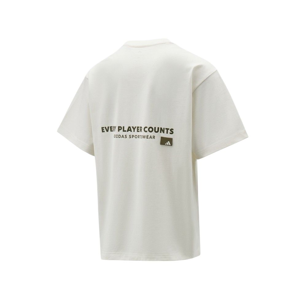 Adidas T Shirts Men's Ecru Crew Neck Moderate KB4875