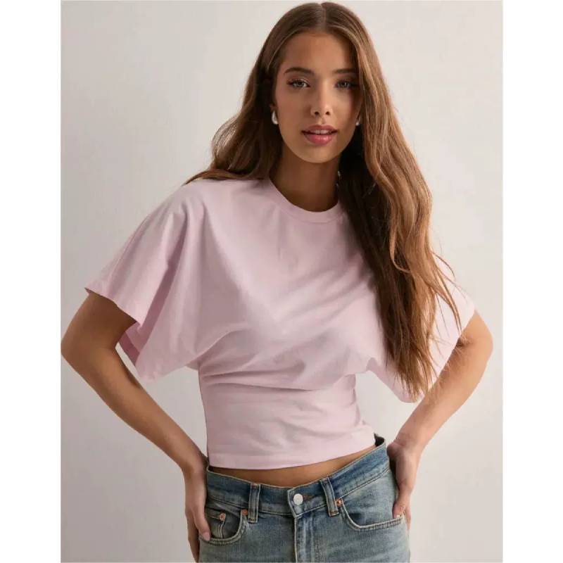 Minimalist Cotton T Shirt With Short Sleeves For Casual Summer Wear