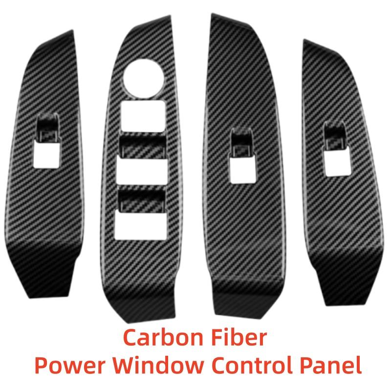 

Power Window Control Panel Car Upgrade Stickers ABS Plastic Carbon For Mazda Atenza Trim Paste Cars Decoration Accessories Carbon