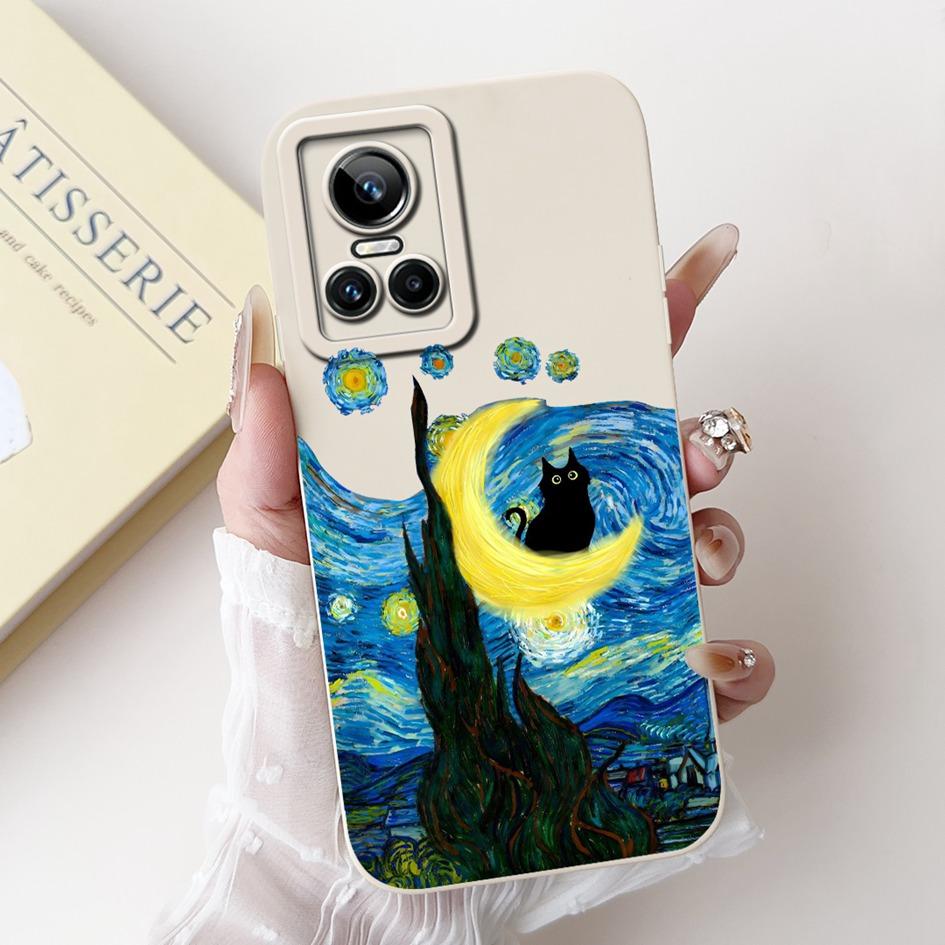 For Realme GT Neo 3 Case RMX3561 RMX3560 Shockproof Cover Fashion Tulip Soft Silicone Matte Phone Cases For Realme GT Neo3 Coque