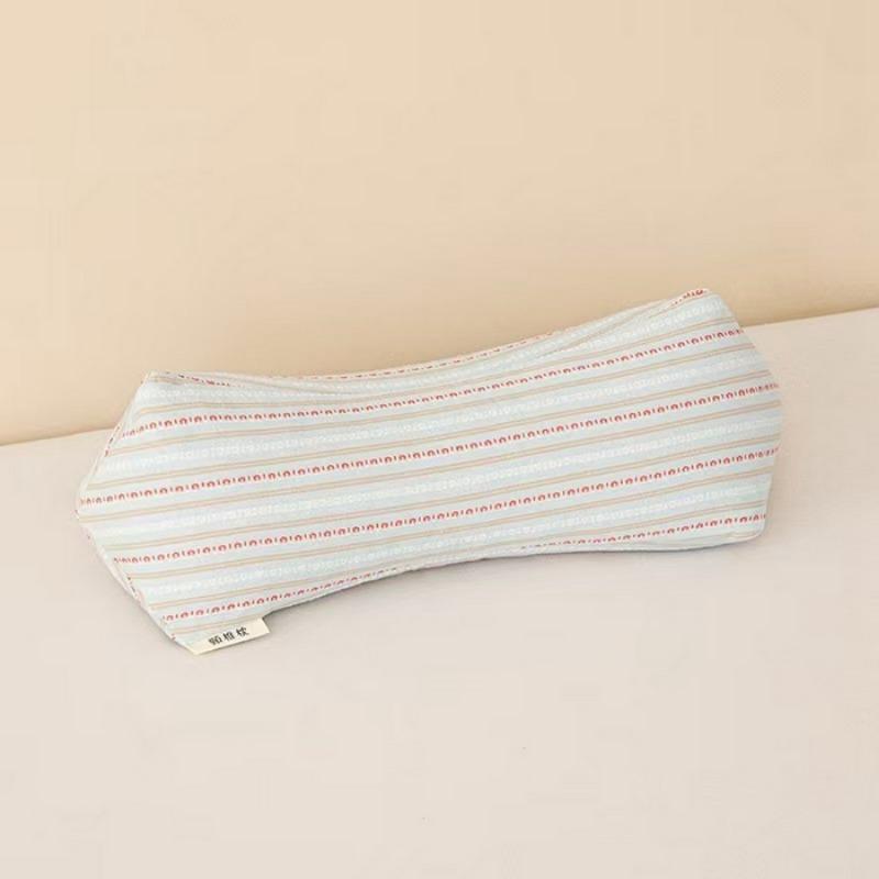 2025 new cotton triangular buckwheat pillow cervical spine protection adult sleep bone protection cervical spine pillow 15x45cm 1pcs светло-синий