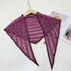 Autumn Korean Tie-Dye Openwork Knitted Triangle Scarf - Versatile, Soft & Trendy Shawl for Neck Protection