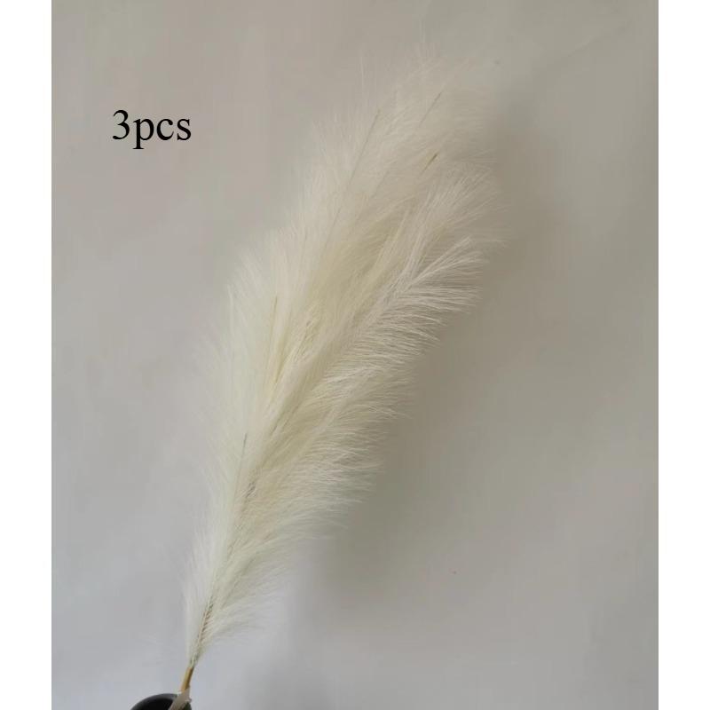 3pcs Large Artificial Pampas Grass 120cm Tall Fluffy Faux Reed Boho Home Wedding Decor Fake Flowers