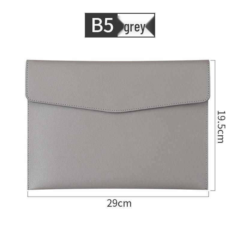 A4 Leather Magnetic File Bag with Custom Logo Options - Business Document Envelope Design in Multiple Specifications