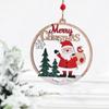 Round Christmas Tree Pendant Snowman/Santa Claus/Elk Christmas Decoration  New Year Gift