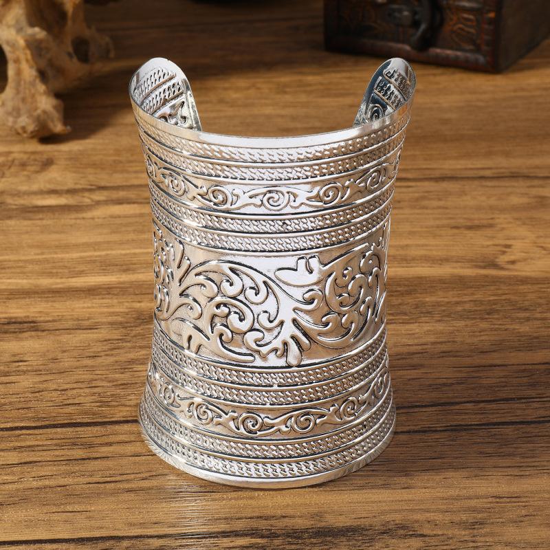 Bracelet retro wide version pattern long exaggerated bracelet punk personality female dance exotic bracelet
