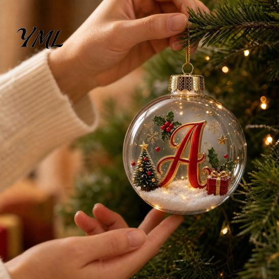 Kreative Winterferien-Geschenke Leuchtendes Weihnachtsgeschichten-Ornament, Licht?Up Mini Animals Hängender Ball Schmuck mit Warmem 3D Szenen Kugeln LED