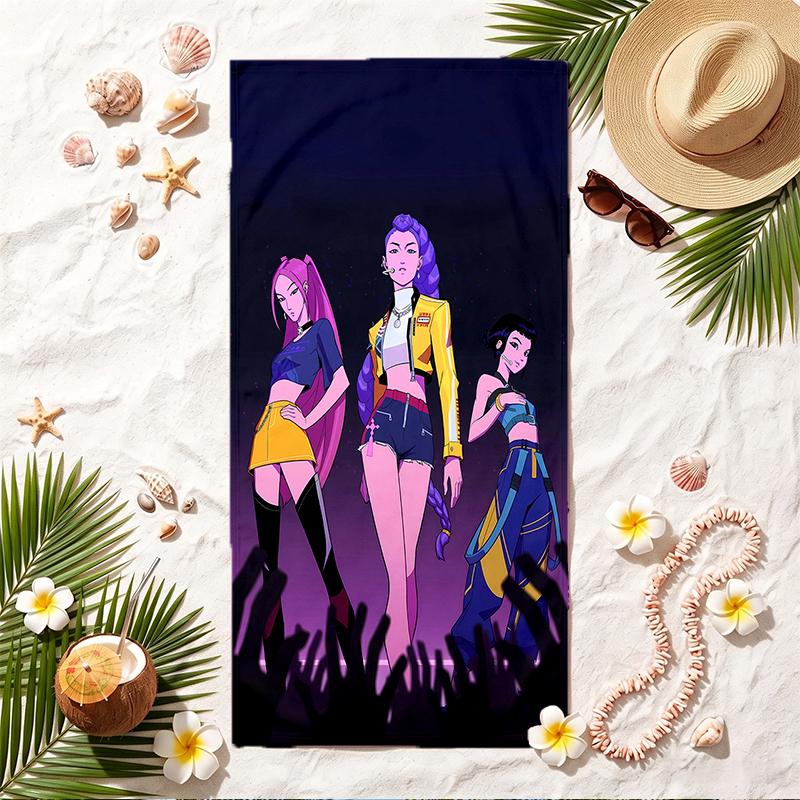 HUNTRIX Soft Beach Towel Stylish Beach Pool Towel for Summer Seaside Vacation Travel