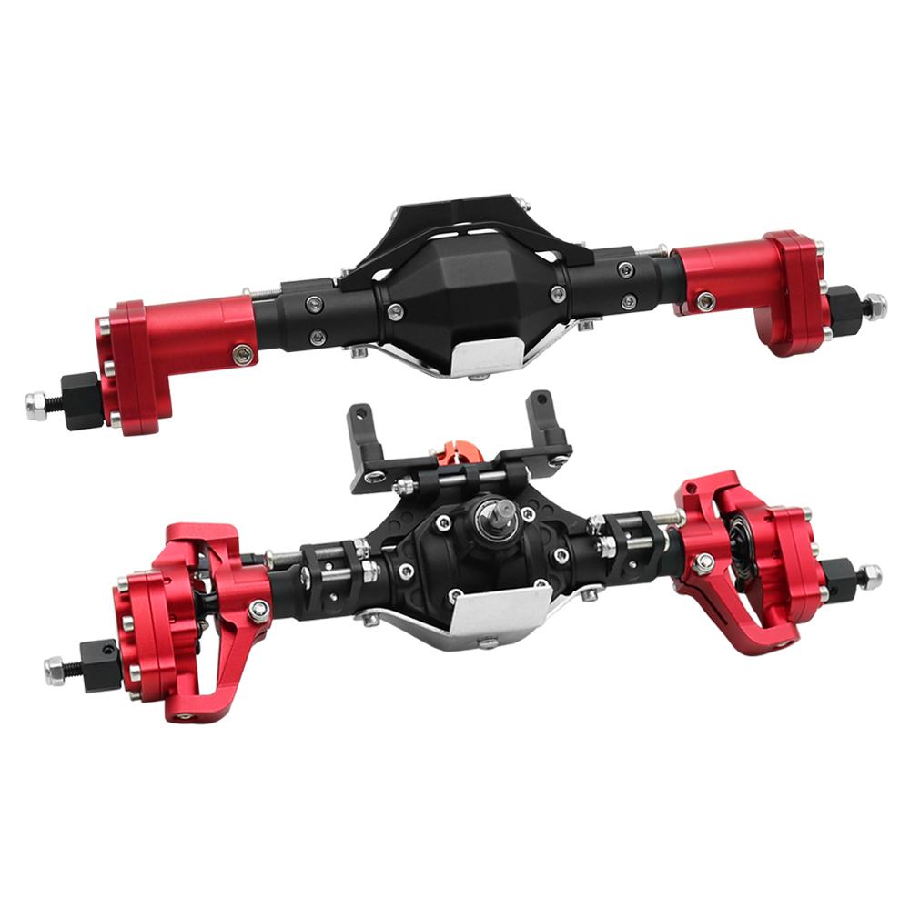 Front and Rear Portal Axle CNC Aluminum Alloy Anodized for 1/10 RC Rock Crawler Axial SCX10 II Spiral Gear 90046 90047 D90 RC4WD