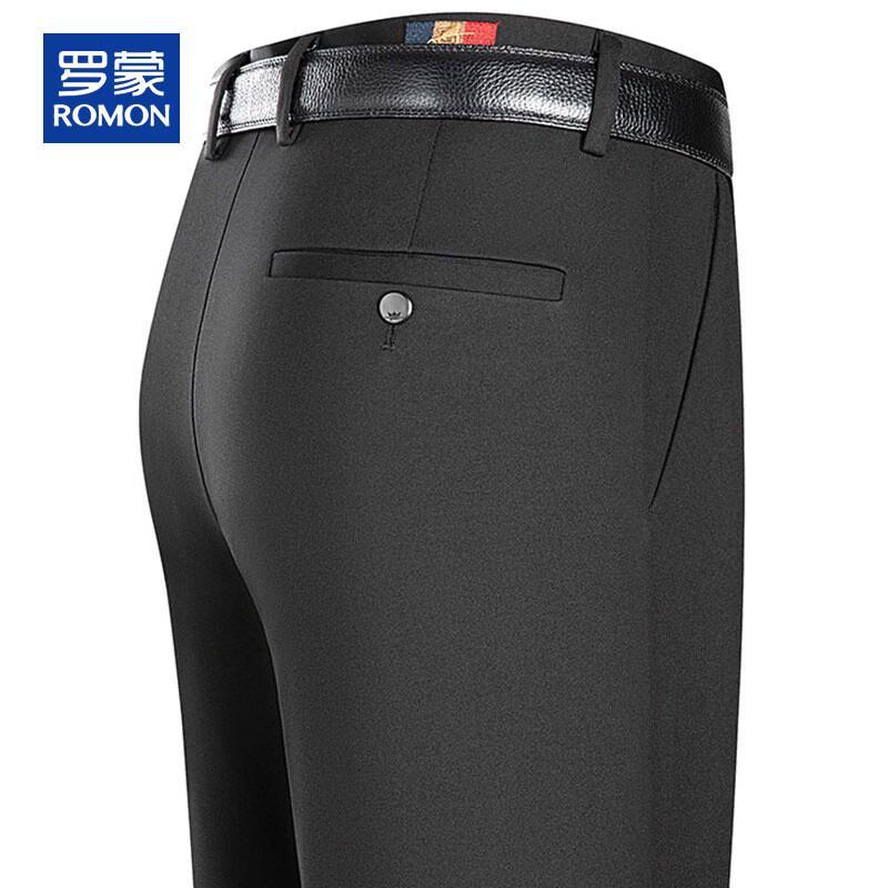 ROMON Men s Loose Straight-Leg Casual Trousers 32