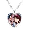 Perfect Blue Anime Movie Cartoon Glass Heart-Shape Pendant Necklace Cass Heart Shape Pendant Necklace Jewelry Charm Collect Gift
