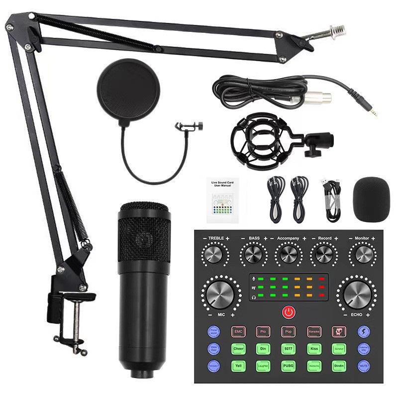 BM800 USB Microphone & Sound Card Set for Podcast Recording & Live Broadcasts