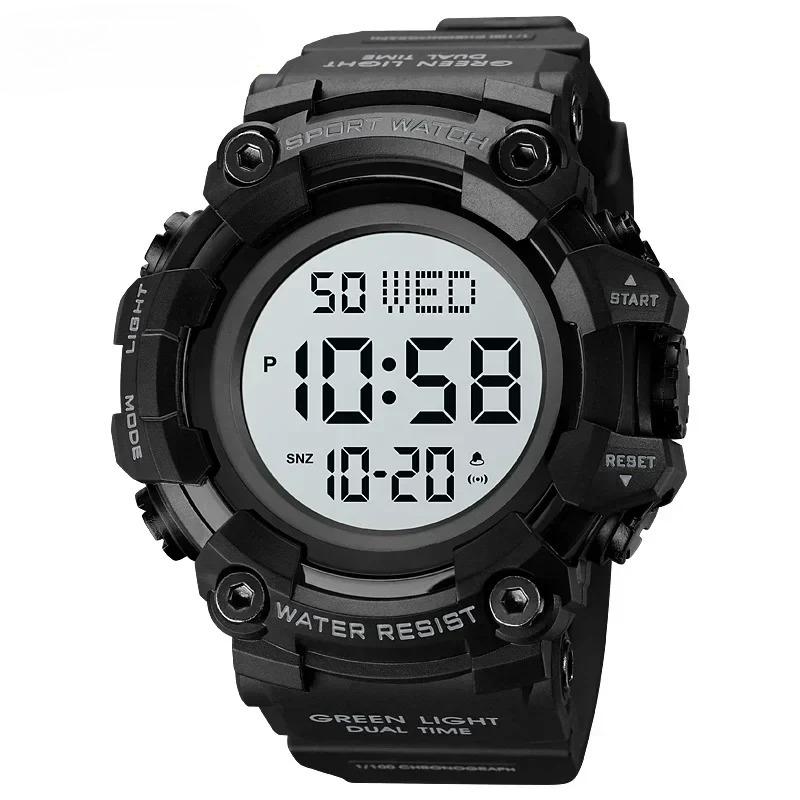 1968 Luxury Digital Stopwatch Military Alarm Clock LED Display Waterproof Wristwatch Sport Watch for Men Reloj Hombre