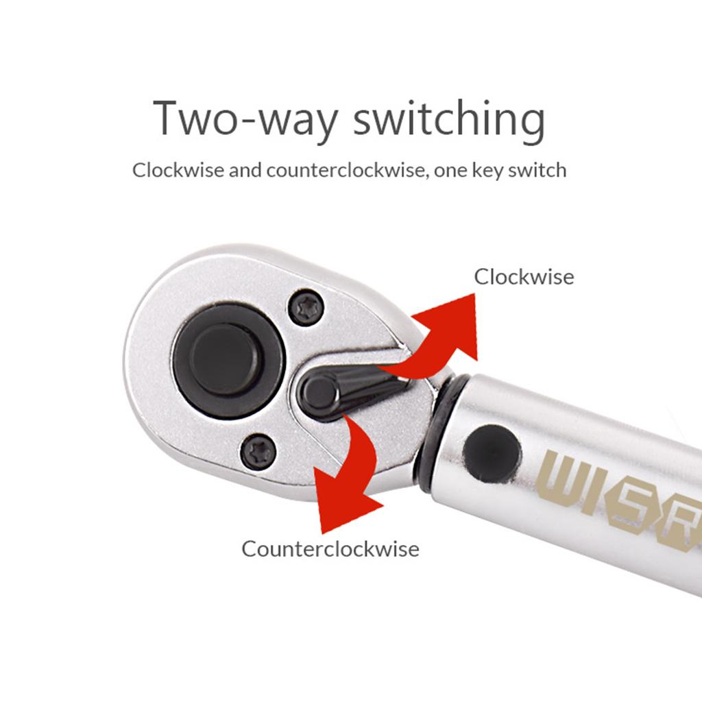 Drive Click Torque Wrench Set Wear-resistant 1/4 Inch Drive Click Torque Wrench Set Mini Ratchet Wrench