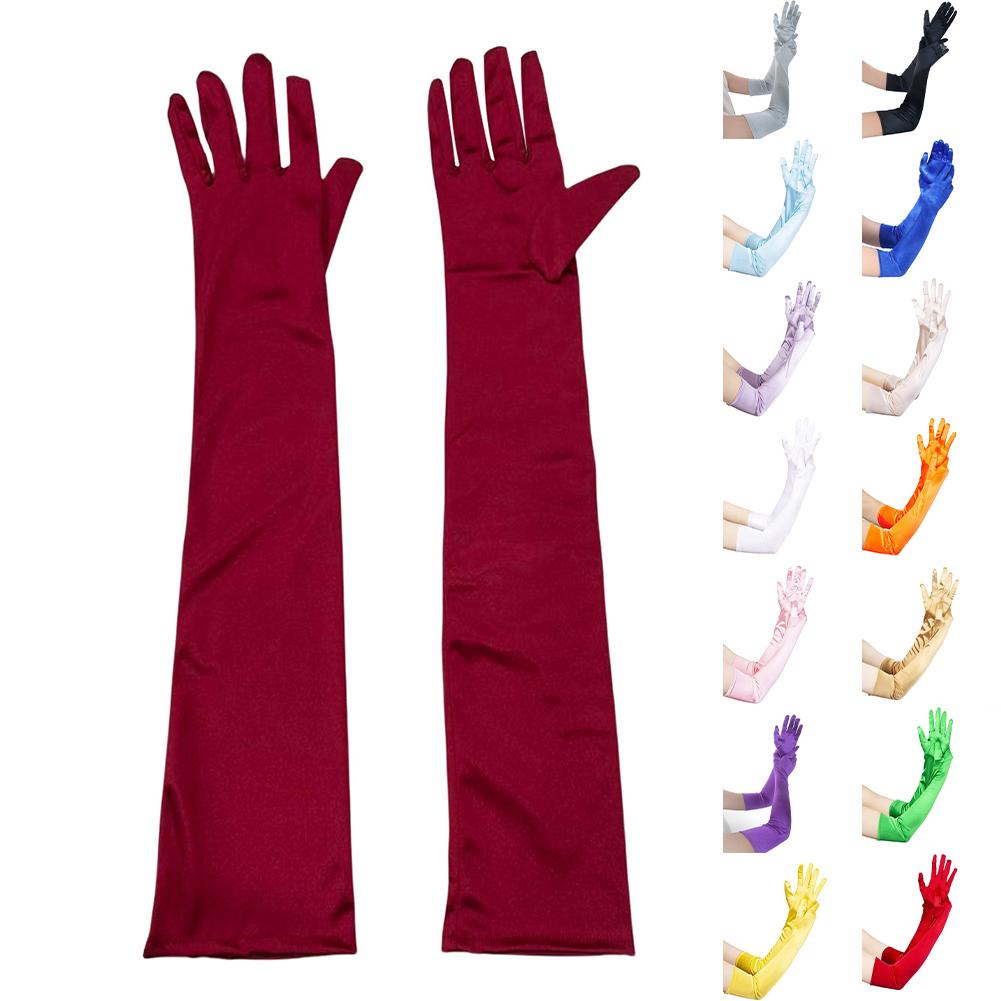 Comfortable Fit Evening Gloves Satin Gloves Elegant Design