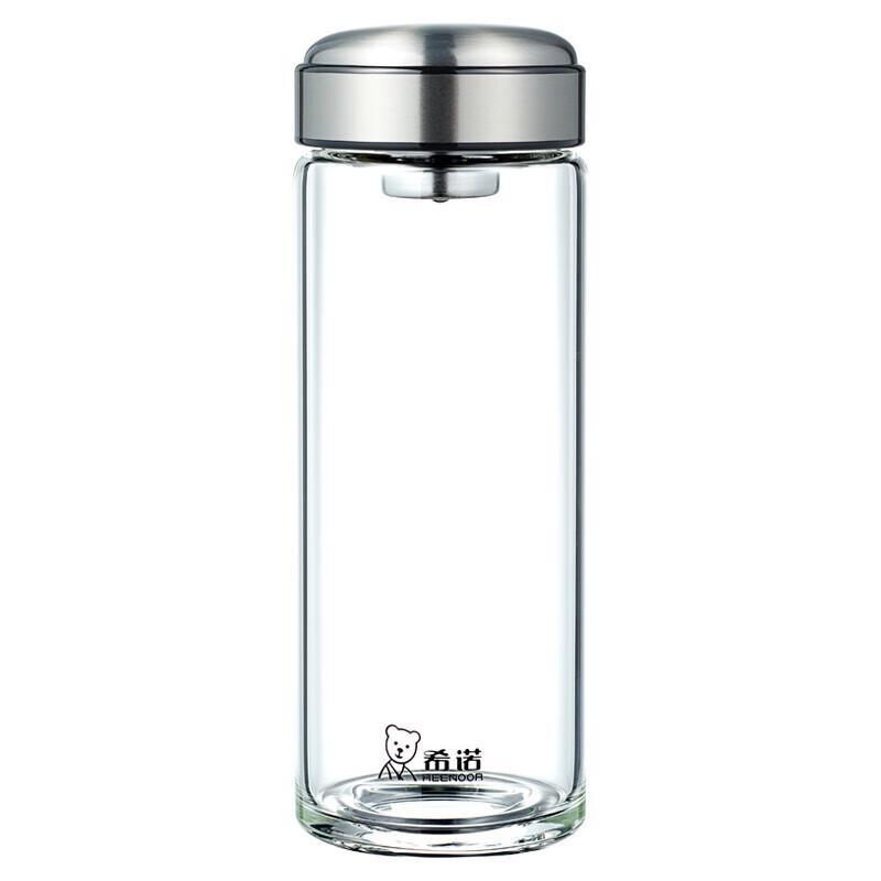 HEENOOR 280ml Single-Layer Glass Tea Infuser Bottle